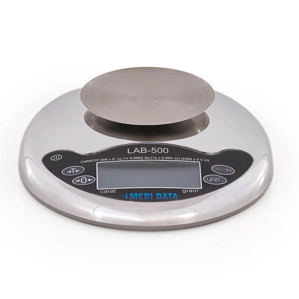 Báscula de Precisión Construida en Plástico Plato Acero Inox 500gr