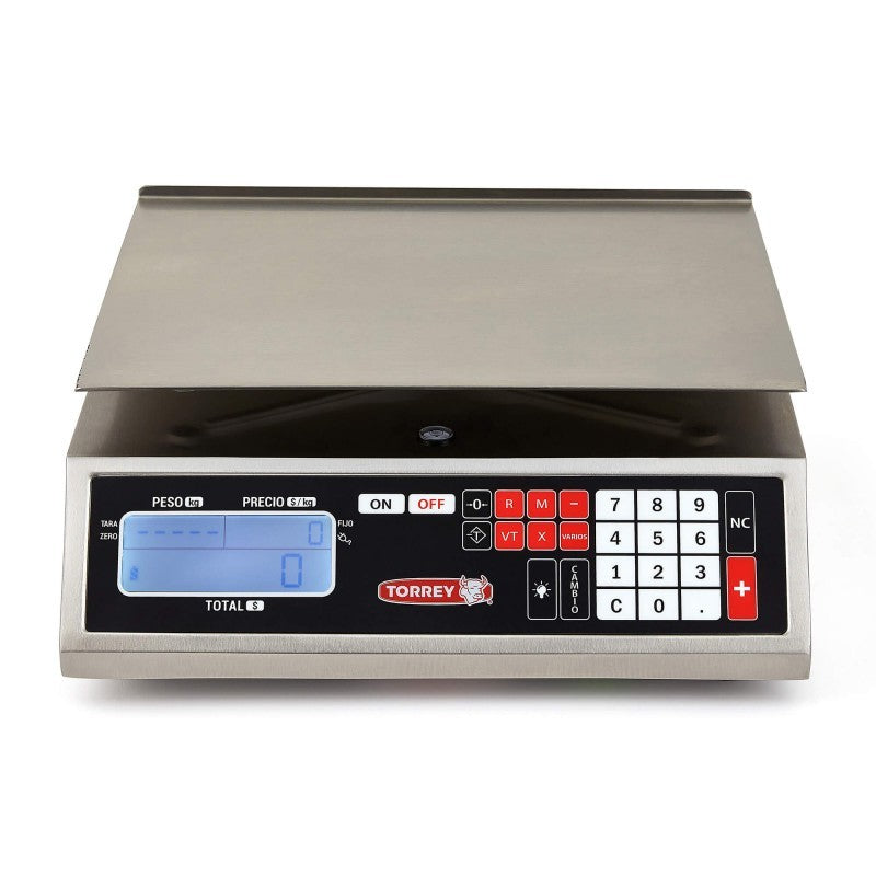 Bascula Digital Memoria de Precio Acero Inox 40kg Torrey MFQ40-N