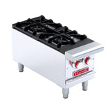 CORIAT PCV-2 DE MESA MASTER PREMIUM Parrilla a Gas de 2 Quemadores octagonales sólidos en hierro fundido. 25010111