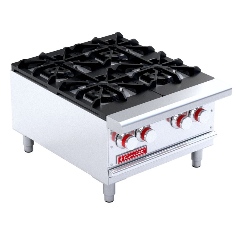 CORIAT PCV-4 DE MESA MASTER Parrilla a Gas de 4 Quemadores octagonales sólidos en hierro fundido.