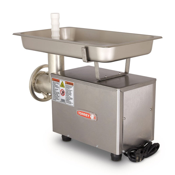 Molino Carne Para Mesa Compacto Acero Inox 3/4HP 110V Torrey M-12-FS