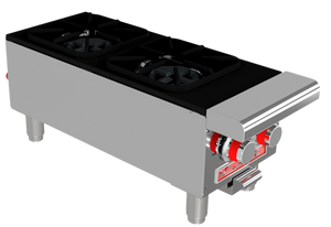 CORIAT PCV-2 DE MESA MASTER PREMIUM Parrilla a Gas de 2 Quemadores octagonales sólidos en hierro fundido. 25010111