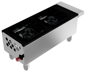 CORIAT PCV-2 DE MESA MASTER PREMIUM Parrilla a Gas de 2 Quemadores octagonales sólidos en hierro fundido. 25010111