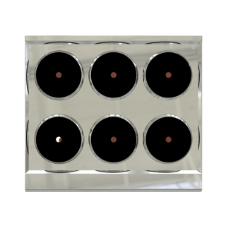 Parrilla Eléctrica 6 Platos de 2600W C/U, 220V, recipientes 30cm ⌀ Coriat PCV-6-E MASTER