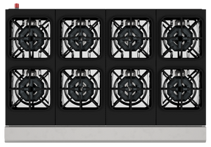 Parrilla a Gas 8 Quemadores Octagonales, 4 Parrillas Superiores Coriat PCV-8 MASTER DE MESA