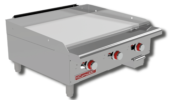 CORIAT CV-3 MASTER PREMIUM Plancha a gas, con 3 quemadores tipo "U", placa 3/4" de espesor. 26010311