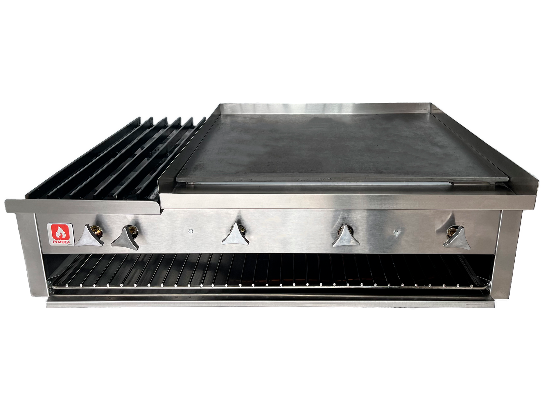 INMEZA 2QP70 Mixto inox 2 Quem + Plancha 70 cm