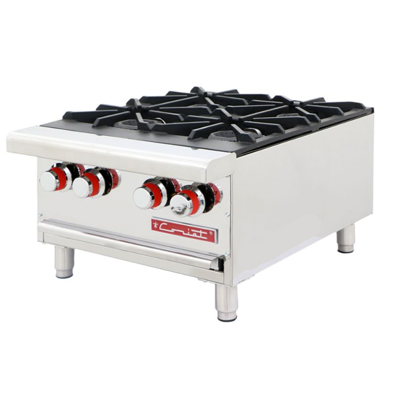 CORIAT PCV-4 DE MESA MASTER Parrilla a Gas de 4 Quemadores octagonales sólidos en hierro fundido.