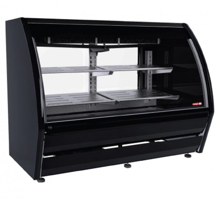 Vitrina Delicatessen Exhibidora Vidrio Curvo 182cm Negro Torrey DRD6-LS-N