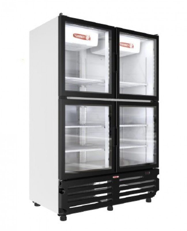 Refrigerador Vertical Exhibidor 4 Puertas Cristal Blanco 36 Pies Torrey TVC36-F4