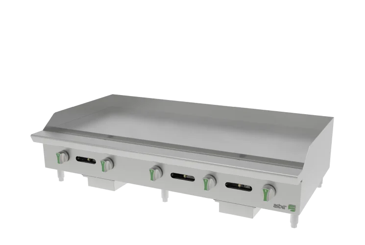 Plancha Manual - Emerald Line a Gas Natural 5 Quemadores Asber AEMG 60 EM NG