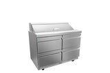 Mesa Refrigerada Para Preparación Ensaladas Premium 4 Cajones Acero Inox 20.6 Pies Asber APTS-60-16-D4 P HC