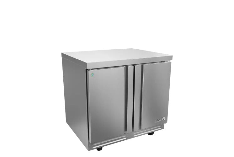 ASBER AUTR-36 P HC Mesa Bajo Mostrador Refrigerada – Premium con 2 puertas, 13.1 pies