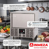 Abatidor Temperatura 5 Guías Refrigeración 18kg/ciclo Congelación 10 Kg/ciclo Asber BBC-05