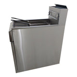 Freidora A Gas 1 Tina 3 Quemadores Acero Inoxidable Asber AEF-4050-S-E