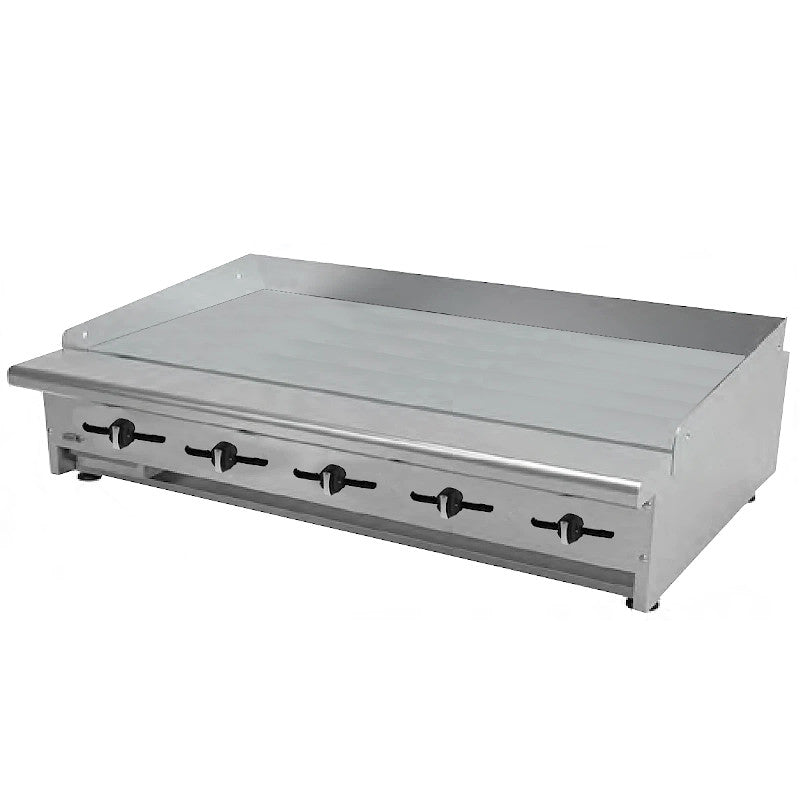 ASBER AEMG-60-H LPG Plancha Lisa a Gas LP con Placa de 3/4″ 5 Quemadores