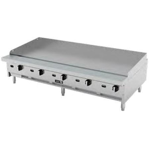 ASBER AETG-60-H Plancha Lisa Termostatica a Gas con Placa de 1″ 5 Quemadores Tipo U Teriyaki Teppanyaki Planchas ASBER 