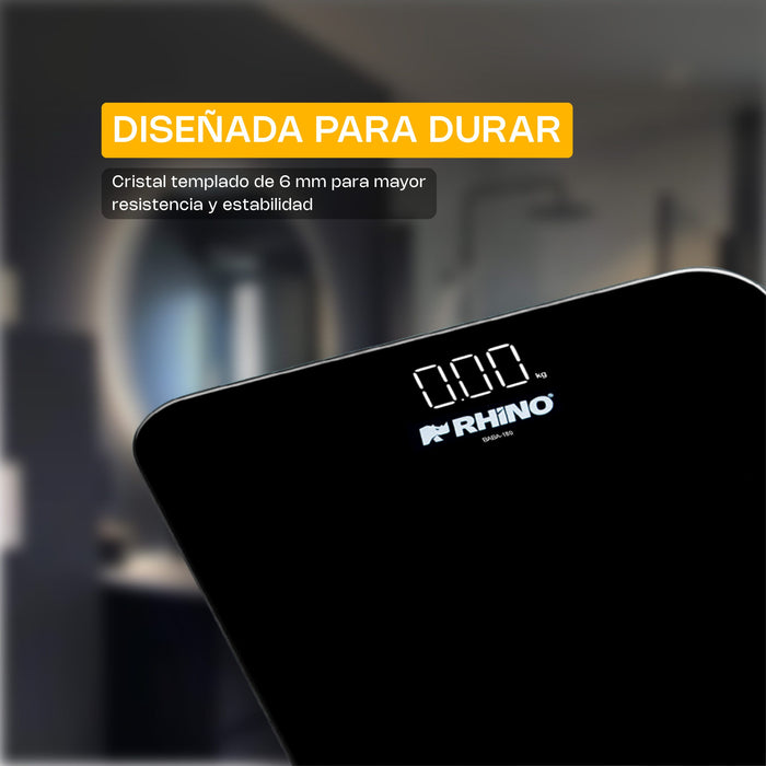 Bascula Negra Contra Agua 180 Kg Rhino BABA-180
