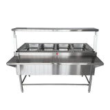 Baño María Sin Gabinete a Gas Natural 4 Enteros INMEZA FACTORY BMS4 GN