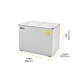 Congelador Tapa de Cristal Plano 7 Pies Rhino CONGECRI-7P