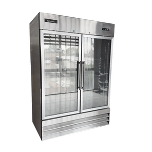 ICEHAUS CV-2PC-SS-01-LB Congelador Blanco 2 Puertas de Cristal