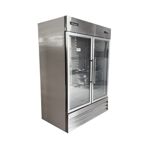 ICEHAUS CV-2PC-SS-01-LB Congelador Blanco 2 Puertas de Cristal