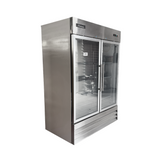 ICEHAUS CV-2PC-SS-01-LB Congelador Blanco 2 Puertas de Cristal