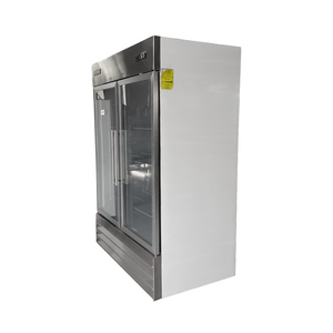ICEHAUS CV-2PC-SS-01-LB Congelador Blanco 2 Puertas de Cristal