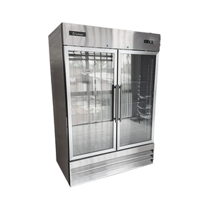 ICEHAUS CV-2PC-SS-01-LB Congelador Blanco 2 Puertas de Cristal