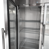 ICEHAUS CV-2PC-SS-01-LB Congelador Blanco 2 Puertas de Cristal