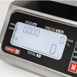 Bascula Digital con Impresión de Tickets, Función de Caja Registradora, Acero Inox 40kg Torrey PCR40-TK