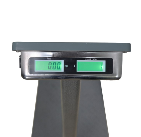 Báscula de Recibo, con Plato Anti-derrapante, Doble Pantalla, Batería Recargable 500 kg Torrey BRPP-500