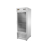 Congelador Vertical Acero Inox Puerta de Cristal 21 Pies Rhino CONVECRI-23