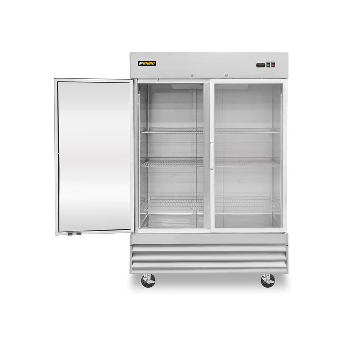 Congelador Vertical Acero Inox Puerta de Cristal 41 Pies Rhino CONVECRI-47