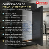 Conservador de Hielo Negro 100 Bolsas 5kg Torrey SVF44-I1 N