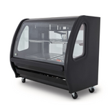 Vitrina Exhibidora Vidrio Curvo Negra 150cm Torrey TEM150N LS