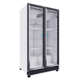 METALFRIO RB550 Refrigerador Vertical de Dos Puertas Full Glass 24 Ft.