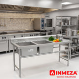 Fregadero de 2 Tarjas Rhino FREGA-2T