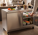 Mesa Refrigerada Bajo Mostrador 2 Puertas s Acero Inox 16.8 Pies Asber AUTR-60 HC