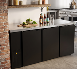 Refrigerador Contrabarra Vinil Negro 3 Puertas 18.3 Pies Asber ABBC-24-72 HC