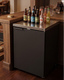 Refrigerador Contrabarra Vinil Negro 1 Puerta 9.6 Pies Asber ABBC-23 HC