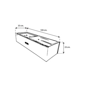 INMEZA Mf2/1l-2 Mesa Fría Ligero en línea Inoxidable 2 enteros (a hielo) Acero Inoxidable MESAS FRIAS INMEZA 