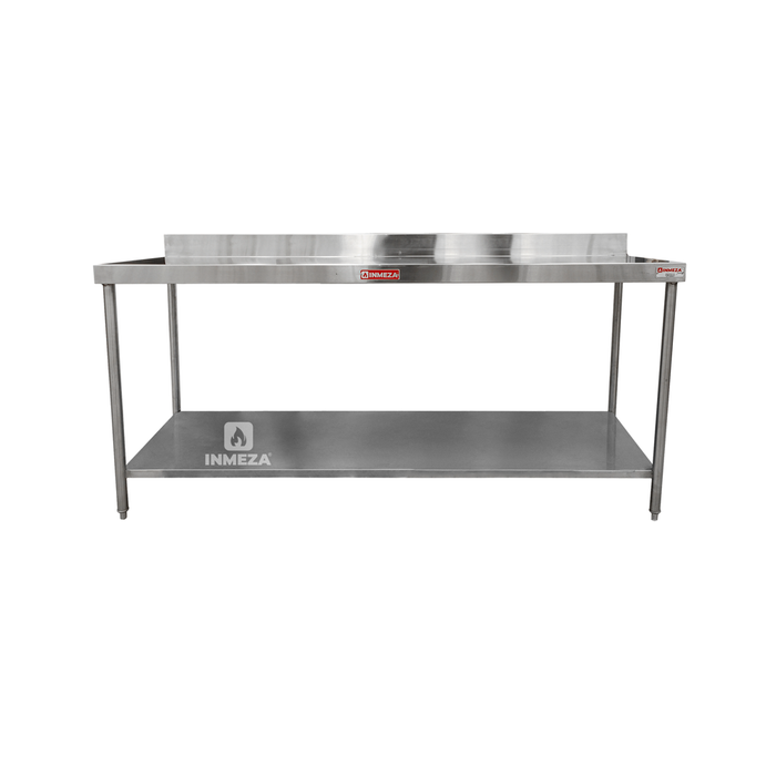 Mesa de Trabajo 2 m Pared Con Entrepaño INMEZA FACTORY MP200IE