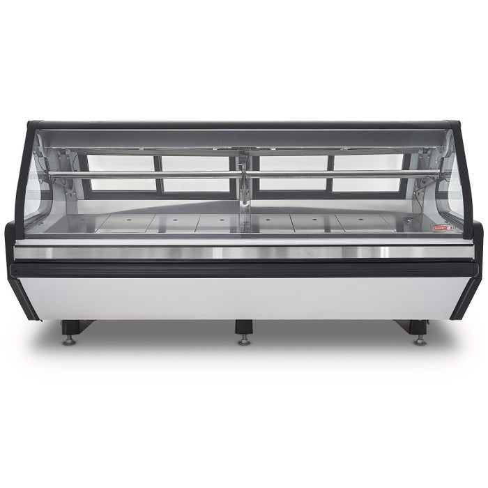 Vitrina Carnicera Tramo Exhibidor Vidrio Frontal Abatible Acero Inox 250cm Torrey TEC250LIFT-AI