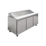 Mesa Para Ensaladas 3 Puertas 19 Pies Icehaus ME-3P-SS-01