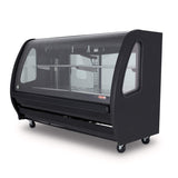 Vitrina Exhibidora Panorámica Vidrio Curvo Negra 191cm Torrey TEM200N