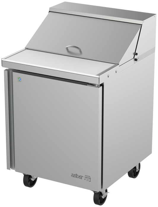Mesa Refrigerada Para Preparación Ensaladas 1 Puerta Acero Inox 6.9 Pies Asber APTS-27-8 HC
