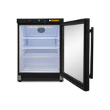 Refrigerador Vertical Negro Puerta de Cristal 4 Pies Rhino REVEAB-4C