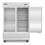 Refrigerador Vertical Acero Inox Puerta de Cristal 47 Pies Rhino REVECRI-47