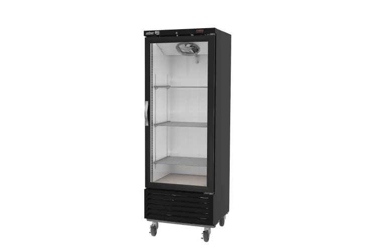 Refrigerador Vertical Vinil Negro 1 Puerta Cristal 220V 17 Pies Asber ARM-17 HC 220